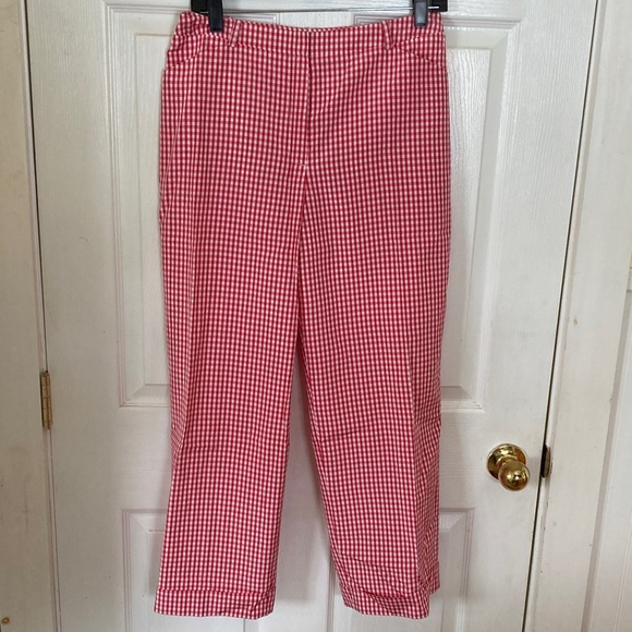 Talbots Pants - Talbots Pink &White Gingham Check Pants